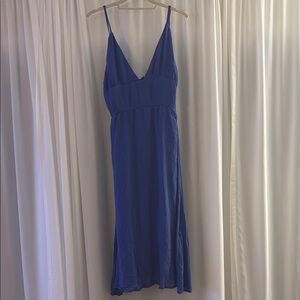 NWT know.one.cares - Blue Sleeveless V-Neck Midi Slip Dress - Size L